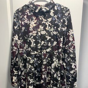 ASOS Floral Key Hole Dress